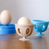 Maxbell 2Pcs Silicone Egg Brush Kitchen Gadgets for Fresh Eggs Rotating Egg Scrubber Blue