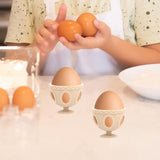 Maxbell 2Pcs Silicone Egg Brush Kitchen Gadgets for Fresh Eggs Rotating Egg Scrubber Light Khaki