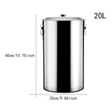 Maxbell Stainless Steel Bucket with Lid Practical Water Barrel for BBQ Party Picnics