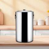 Maxbell Stainless Steel Bucket with Lid Practical Water Barrel for BBQ Party Picnics