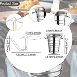 Maxbell Desktop Ice Bucket Stand Champagne Bucket Holder for Picnic Cocktail Parties Silver
