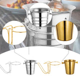 Maxbell Desktop Ice Bucket Stand Champagne Bucket Holder for Picnic Cocktail Parties Silver