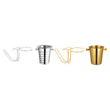 Maxbell Desktop Ice Bucket Stand Champagne Bucket Holder for Picnic Cocktail Parties Silver