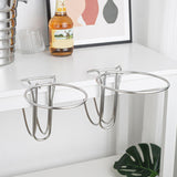 Maxbell Desktop Ice Bucket Stand Champagne Bucket Holder for Picnic Cocktail Parties Silver