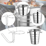 Maxbell Desktop Ice Bucket Stand Champagne Bucket Holder for Picnic Cocktail Parties Silver