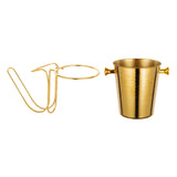 Maxbell Desktop Ice Bucket Stand Champagne Bucket Holder for Picnic Cocktail Parties Gold