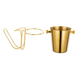 Maxbell Desktop Ice Bucket Stand Champagne Bucket Holder for Picnic Cocktail Parties Gold