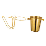 Maxbell Desktop Ice Bucket Stand Champagne Bucket Holder for Picnic Cocktail Parties Gold