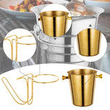 Maxbell Desktop Ice Bucket Stand Champagne Bucket Holder for Picnic Cocktail Parties Gold