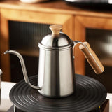 Maxbell Hand Brewing Coffee Kettle Lightweight 650ml Tea Pot for Home Outdoor Indoor silver