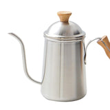 Maxbell Hand Brewing Coffee Kettle Lightweight 650ml Tea Pot for Home Outdoor Indoor silver