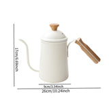 Maxbell Hand Brewing Coffee Kettle Lightweight 650ml Tea Pot for Home Outdoor Indoor white