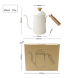 Maxbell Hand Brewing Coffee Kettle Lightweight 650ml Tea Pot for Home Outdoor Indoor white