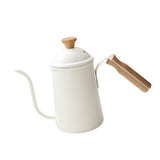Maxbell Hand Brewing Coffee Kettle Lightweight 650ml Tea Pot for Home Outdoor Indoor white