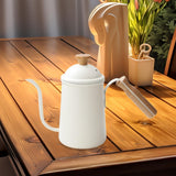 Maxbell Hand Brewing Coffee Kettle Lightweight 650ml Tea Pot for Home Outdoor Indoor white