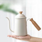 Maxbell Hand Brewing Coffee Kettle Lightweight 650ml Tea Pot for Home Outdoor Indoor white