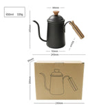 Maxbell Hand Brewing Coffee Kettle Lightweight 650ml Tea Pot for Home Outdoor Indoor black