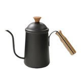 Maxbell Hand Brewing Coffee Kettle Lightweight 650ml Tea Pot for Home Outdoor Indoor black