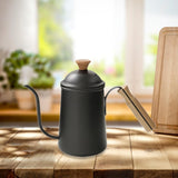 Maxbell Hand Brewing Coffee Kettle Lightweight 650ml Tea Pot for Home Outdoor Indoor black