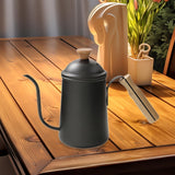 Maxbell Hand Brewing Coffee Kettle Lightweight 650ml Tea Pot for Home Outdoor Indoor black