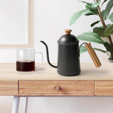 Maxbell Hand Brewing Coffee Kettle Lightweight 650ml Tea Pot for Home Outdoor Indoor black