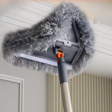 Maxbell Foldable Triangle Mop with Microfiber Pad Cleaning Mop for Tile Ceiling Wall