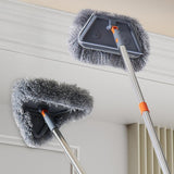 Maxbell Foldable Triangle Mop with Microfiber Pad Cleaning Mop for Tile Ceiling Wall