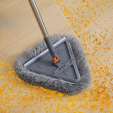 Maxbell Foldable Triangle Mop with Microfiber Pad Cleaning Mop for Tile Ceiling Wall