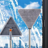 Maxbell Foldable Triangle Mop with Microfiber Pad Cleaning Mop for Tile Ceiling Wall