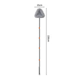 Maxbell Foldable Triangle Mop with Microfiber Pad Cleaning Mop for Tile Ceiling Wall
