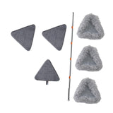 Maxbell Foldable Triangle Mop with Microfiber Pad Cleaning Mop for Tile Ceiling Wall
