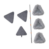 Maxbell Foldable Triangle Mop with Microfiber Pad Cleaning Mop for Tile Ceiling Wall