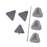 Maxbell Foldable Triangle Mop with Microfiber Pad Cleaning Mop for Tile Ceiling Wall
