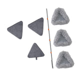 Maxbell Foldable Triangle Mop with Microfiber Pad Cleaning Mop for Tile Ceiling Wall
