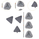 Maxbell Foldable Triangle Mop with Microfiber Pad Cleaning Mop for Tile Ceiling Wall