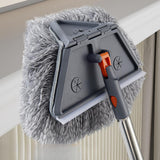 Maxbell Foldable Triangle Mop with Microfiber Pad Cleaning Mop for Tile Ceiling Wall
