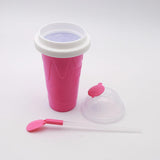 Maxbell Ice Slush Cup Homemade Fast Cooling Creative Milk and Ice Cream Make Holiday Rose Red