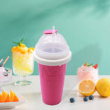 Maxbell Ice Slush Cup Homemade Fast Cooling Creative Milk and Ice Cream Make Holiday Rose Red