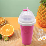 Maxbell Ice Slush Cup Homemade Fast Cooling Creative Milk and Ice Cream Make Holiday Rose Red