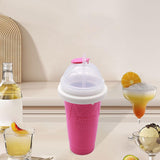 Maxbell Ice Slush Cup Homemade Fast Cooling Creative Milk and Ice Cream Make Holiday Rose Red