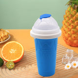 Maxbell Ice Slush Cup Homemade Fast Cooling Creative Milk and Ice Cream Make Holiday Blue