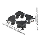 Maxbell Appliance Dolly Cart Portable for Laundry Pedestal Refrigerator Washer Dryer Black