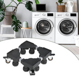 Maxbell Appliance Dolly Cart Portable for Laundry Pedestal Refrigerator Washer Dryer Black