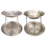 Maxbell Seafood Stand Set 2 Tier Round Sturdy Seafood Tray Rack for Wedding Birthday Shallow dish