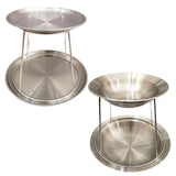 Maxbell Seafood Stand Set 2 Tier Round Sturdy Seafood Tray Rack for Wedding Birthday Shallow dish