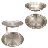 Maxbell Seafood Stand Set 2 Tier Round Sturdy Seafood Tray Rack for Wedding Birthday Shallow dish