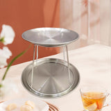 Maxbell Seafood Stand Set 2 Tier Round Sturdy Seafood Tray Rack for Wedding Birthday Shallow dish