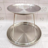 Maxbell Seafood Stand Set 2 Tier Round Sturdy Seafood Tray Rack for Wedding Birthday Shallow dish