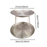 Maxbell Seafood Stand Set 2 Tier Round Sturdy Seafood Tray Rack for Wedding Birthday Shallow dish