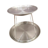 Maxbell Seafood Stand Set 2 Tier Round Sturdy Seafood Tray Rack for Wedding Birthday Shallow dish